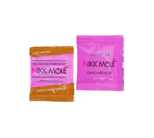 Фарба в саше для брів та вій Light Brown NIKK MOLE