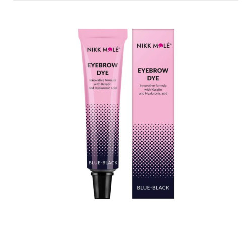 Фарба для брів та вій Blue-Black NIKK MOLE