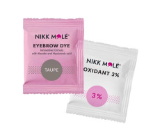 Фарба для брів та вій з окислювачем Taupe NIKK MOLE