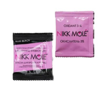 Краска в саше для бровей и ресниц Blue-Black NIKK MOLE