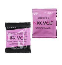 Фарба в саші для брів та вій Blue-Black NIKK MOLE