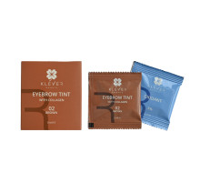 Фарба для брів з колагеном у саше 02 Brown Klever Beauty
