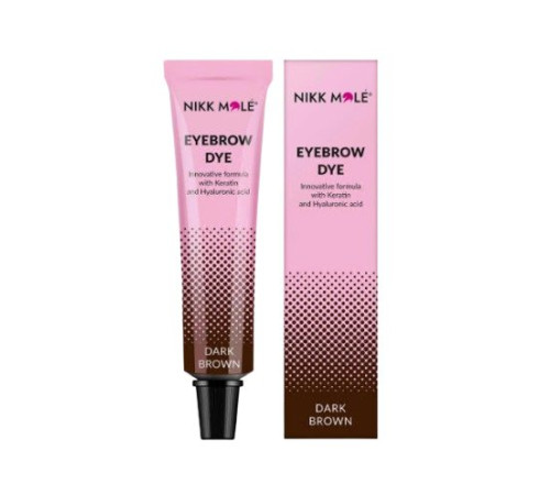 Фарба для брів та вій Dark Brown NIKK MOLE