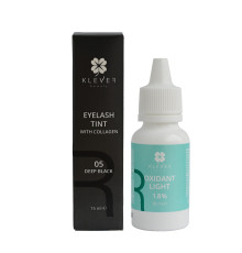 Сет фарба для вій 05 Deep Black та окислювач 1,8% Klever Beauty