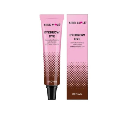 Фарба для брів та вій Brown NIKK MOLE