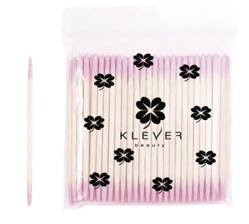 Мікробраші двосторонні дерев'яні Klever Beauty 100шт