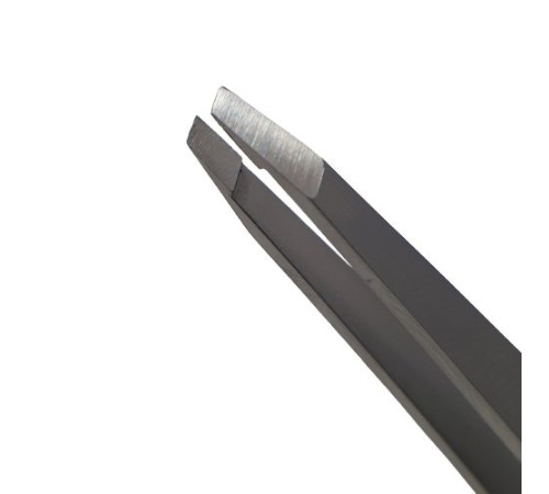 Пінцет для брів зі скошеними кінчиками KLEVER STEEL COLOR