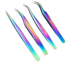 Набір пінцетів для нарощування вій Rainbow