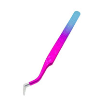 Пінцет для нарощування вій Чобіток Big Pink